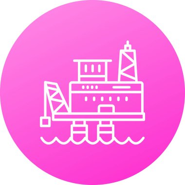 Petrol tankeri simgesi, basit illüstrasyon