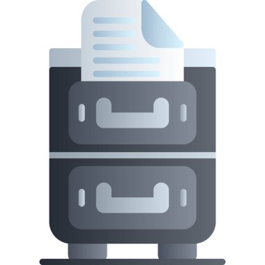 Yazıcı simgesi. Vektör çizimi. beyaz arkaplanda düz tasarım biçimi.