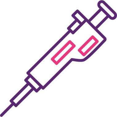 Şırınga. Web simgesi basit tasarım