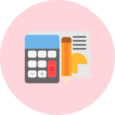 hesap makinesi düz vektör simgesi