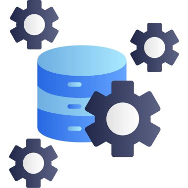 veritabanı. Web simgesi basit illüstrasyon