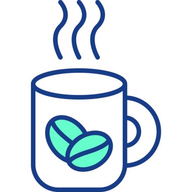 çay fincanı ikonu vektör illüstrasyonu