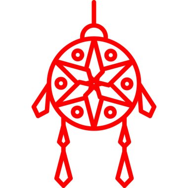 Noel topu ikonu vektör illüstrasyonu