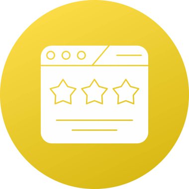 derecelendirme düz vektör simgesi