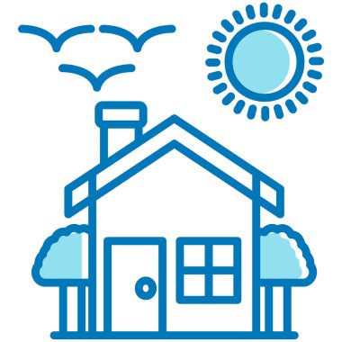 Bir evin vektör illüstrasyonu