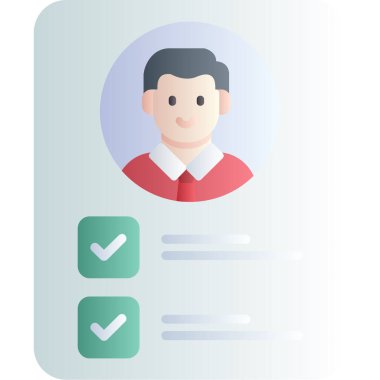 kullanıcı profili vektör illüstrasyonu