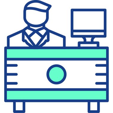 Resepsiyon ikonu. Basit resimleme