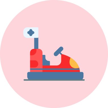 Bir araba simgesinin vektör illüstrasyonu