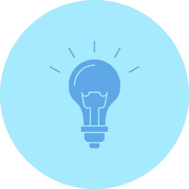 ampul simgesi, basit vektör illüstrasyonu