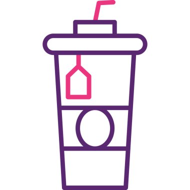 Gazoz. Web simgesi basit illüstrasyon