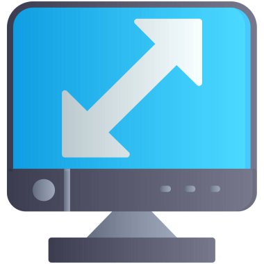 Bilgisayar. Web simgesi basit illüstrasyon