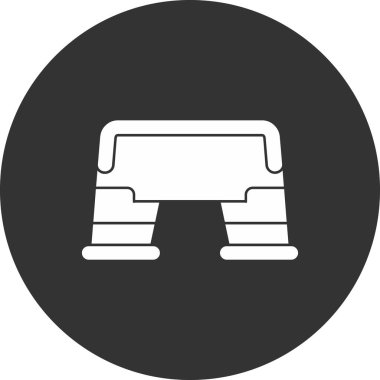 Modern b 'nin vektör illüstrasyonu sandalye ikonundan yoksun