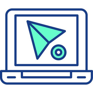 Bilgisayar. Web simgesi basit illüstrasyon