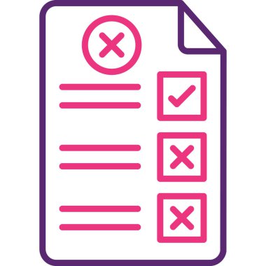 kontrol listesi vektör satırı simgesi