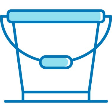 Kova ikonu. Ağ için kova vektör simgelerinin özet çizimi