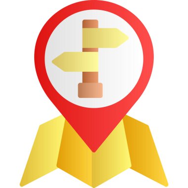 navigasyon konumu düz vektör simgesi.