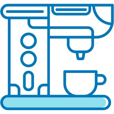 Kahve fincanı ikonu doldurulmuş - taslak biçiminde