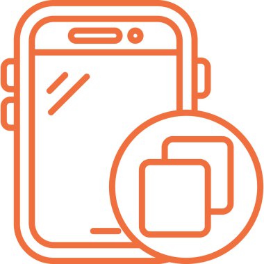 Bir smartphone simge vektör çizim