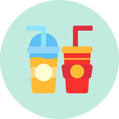 Bir içeceğin vektör illüstrasyonu