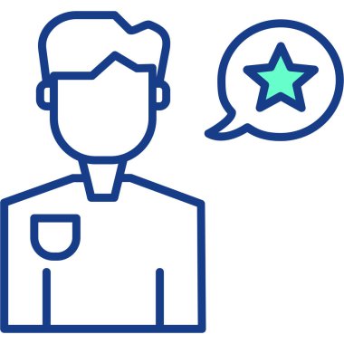 Avatar man simgesi, vektör illüstrasyonu