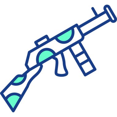 silah silah silahı simgesi doldurulmuş taslak biçiminde