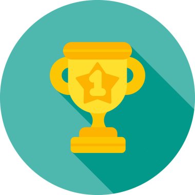 Kupa. Web simgesi basit illüstrasyon