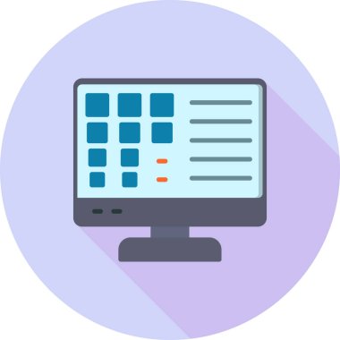 Bilgisayar. Web simgesi basit illüstrasyon