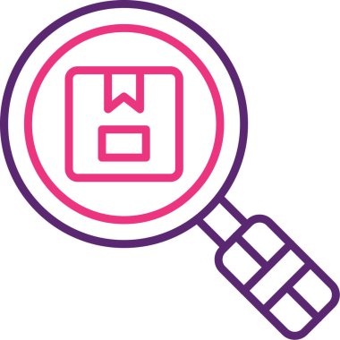 Büyütme cam simgesi, vektör illüstrasyonu