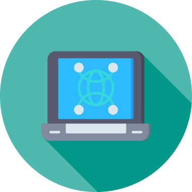 Internet düz vektör simgesi