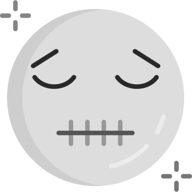 Şirin bir çizgi film suratının vektör çizimi