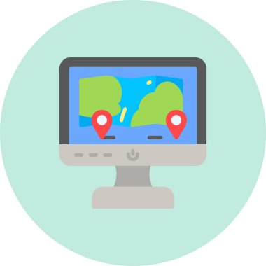 konum haritası vektör illüstrasyonu