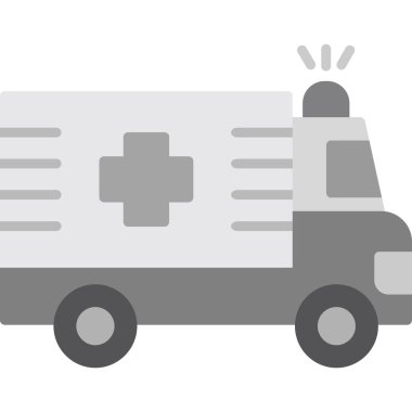 ambulans araba simgesi vektör illüstrasyonu