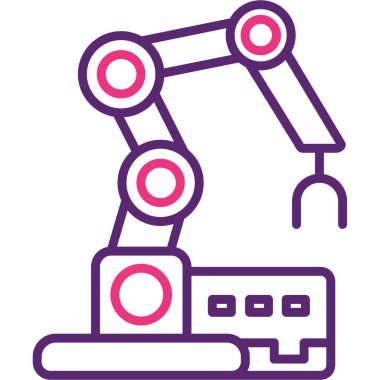 robot. Web simgesi basit illüstrasyon