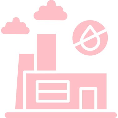 Fabrika simgesi vektör illüstrasyonu