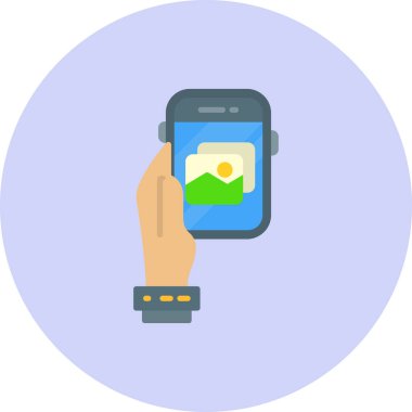 Mobil uygulamalı akıllı telefonun vektör çizimi