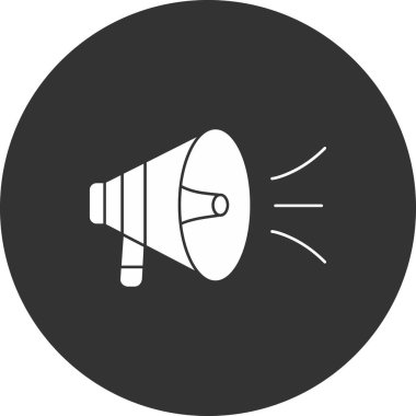 Megafon Vektör Kabartma Simgesi Tasarımı