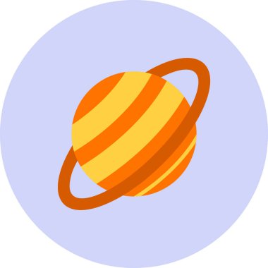 Gezegen ikonu vektör illüstrasyonu