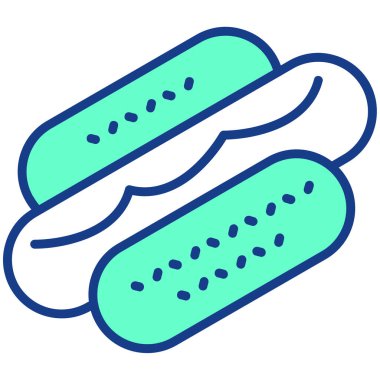 Ekmek yemek ikonu. vektör illüstrasyonu