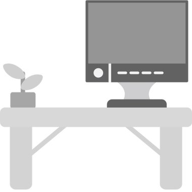 ev ofis masa simgesi düz stil