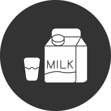 süt ikonu vektör illüstrasyonu