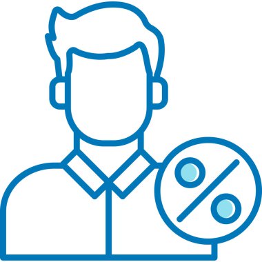 Bir insan simgesinin vektör illüstrasyonu