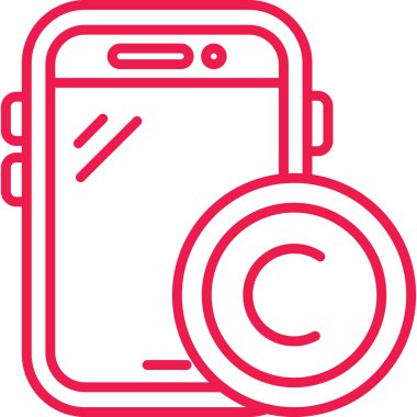 Cep telefonu simgesinin vektör illüstrasyonu