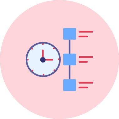 Saat simgesi vektör illüstrasyonu