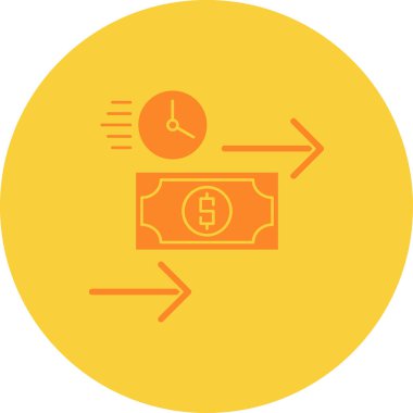 Bir saat simgesinin vektör illüstrasyonu