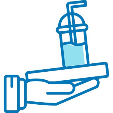 su içme ikonu vektör illüstrasyonu