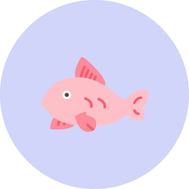 balık simgesi vektör illüstrasyonu