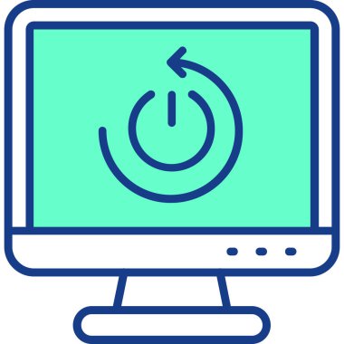 Bilgisayar monitörü. Basit resimleme