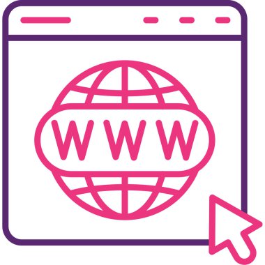 Web tarayıcı simgesi, vektör çizim