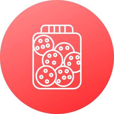 Benzersiz hap çizgisi vektör simgesi