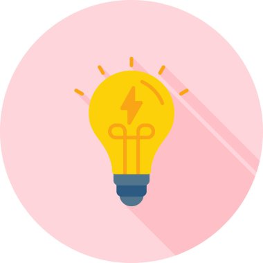 Ampul. Web simgesi basit illüstrasyon